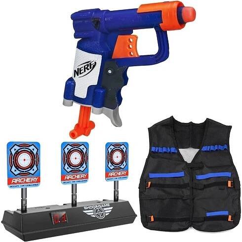 Nerf N-Strike Jolt A0707 + elektronický terč 3 cíle + vesta od 538 Kč - Heureka.cz