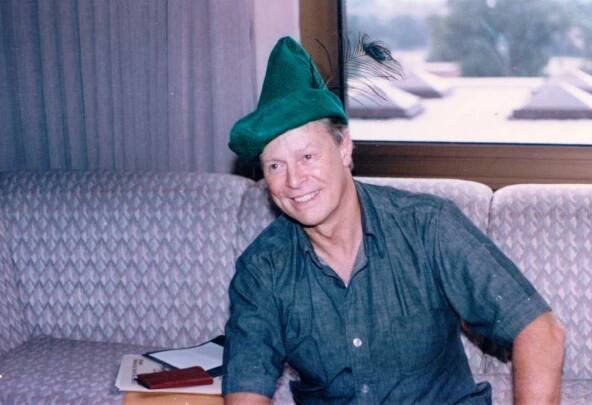Richard Carpenter in a Robin Hood hat