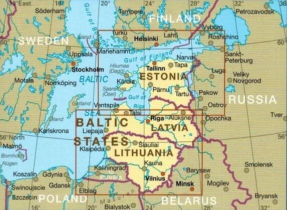 POBALTSKÉ ZEMĚ LITVA LOTYŠSKO ESTONSKO MAPA RKH Médium papírová kniha