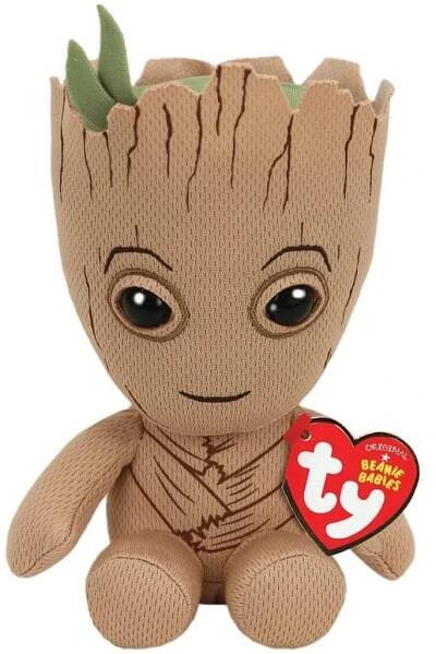 TY Beanie Babies Marvel Groot - Plyšák 15 cm - Sběratelská figurka