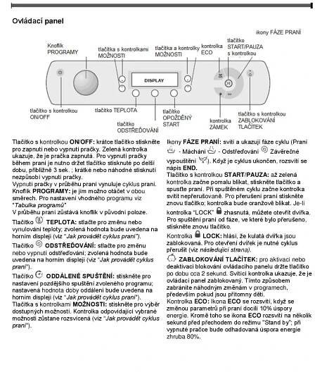Instrukce k instalaci a použití Hotpoint-Ariston AQ93F 297 EU - Zbozi.cz