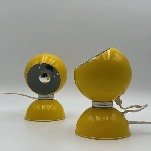 natavintage lighting eyeball reggiani yellow 60s7
