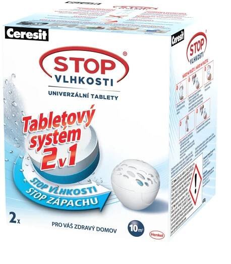 Ceresit STOP vlhkosti PEARL náhradní tablety 2x300g - Distrimo