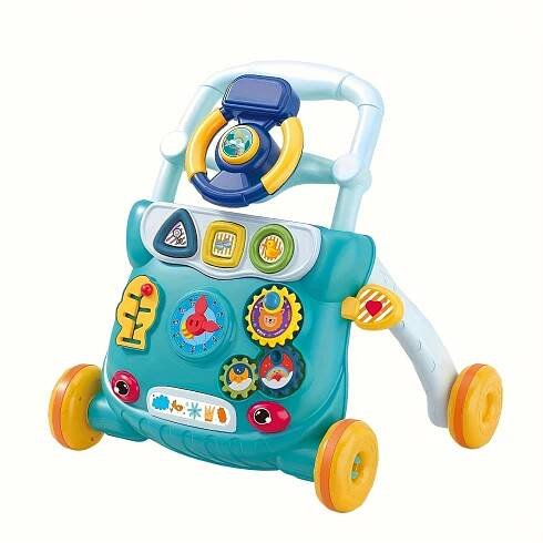 Baby Walker Toy with Music & Anti-Rollover Safety - * Toddler Learning Toy for Early Walking Development, Educational Baby Gear, *