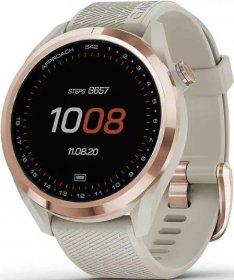 Garmin Approach S42 Rose Gold / Light Sand Silicone Band | Hodinky-365.cz