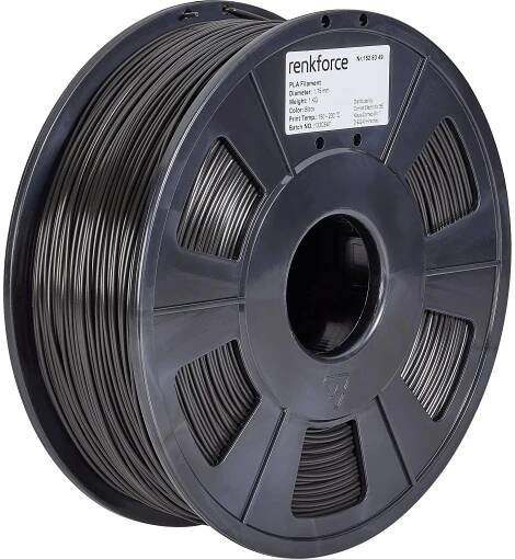 Renkforce RF-4511228 vlákno pro 3D tiskárny PLA plast 2.85 mm 1000 g černá 1 ks : Půhy.cz
