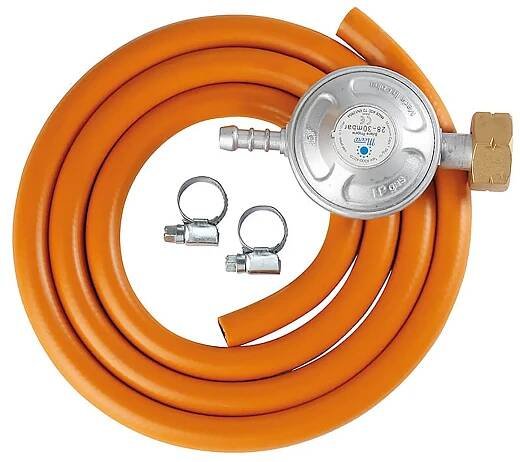 Ventil redukční PB 30mbar s trnem+hadice1,5m+2 sp.