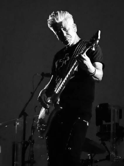Adam Clayton B&W U2:UV Achtung Baby at the Sphere Las Vegas March 1, 2024