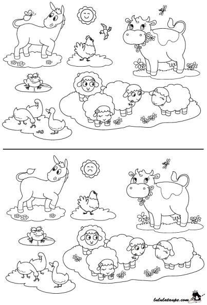 the farm animals coloring pages for children