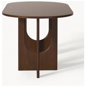 Oválný jídelní stůl Apollo, v různých velikostech, Dubové dřevo, tmavě hnědě lakované, Š 180 cm, H 90 cm