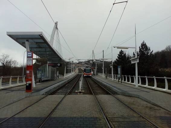 Fotografie - zastávka tramvají Hlubočepy - 16.03.2021
