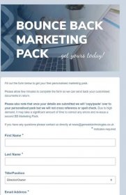Bounce Back Marketing Pack