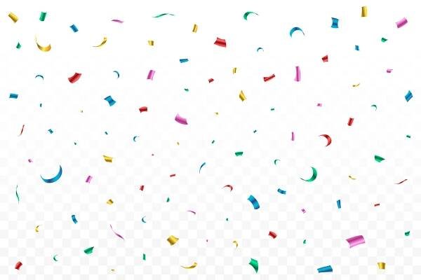 confetti-on transparent back - Pure Knead
