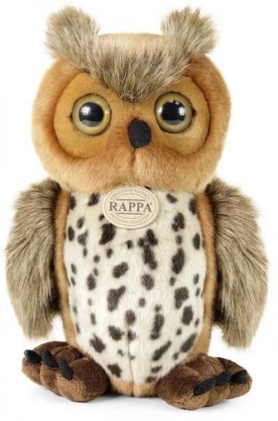 RAPPA Plyšová sova 26 cm, Eco-Friendly