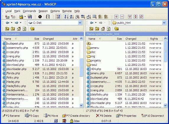 WinSCP - ihned zdarma ke stažení - Slunečnice.cz