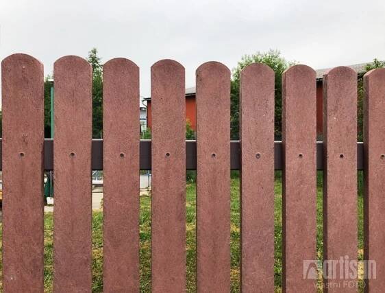 Plastové plotovky Transform půlkulaté 78x21x800, cihlové - recyklát