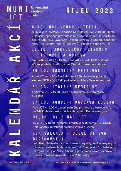 Kulturní akce | Univerzitní centrum Telč