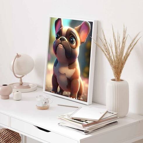 Plakát s digitální grafikou domácího mazlíčka - Kyoprint.cz