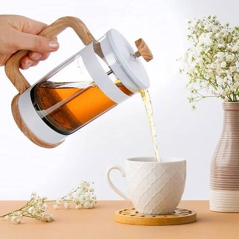 Orion Skleněná konvice/french press Whiteline 0,65 l, 0,65 l