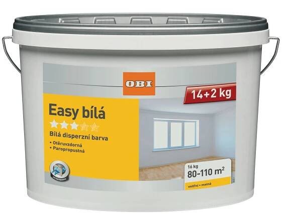 OBI Interiérová barva Easy bílá matná 14 + 2 kg