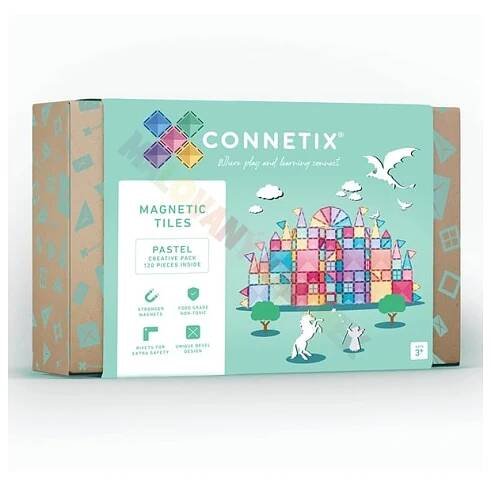 Connetix - Magnetická stavebnice - pastelové barvy 120 dílů