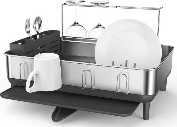simplehuman Standard odkapávač s držákem na skleničky 56,6 x 51,4 x 29,2 cm