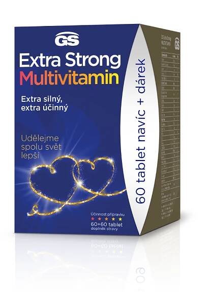 GS Extra Strong Multivitamin, 60+60 tablet, dárkové balení 2022