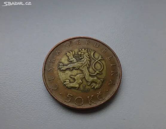 50 Kč 1997 - VELMI VZÁCNÁ MINCE