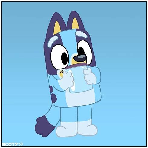 Bluey Holding A Jar Wallpaper