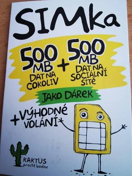 SIM KAKTUS 100 Kč + 1 GB dat - expirace SIM: 3/2025 - Mobily a chytrá elektronika