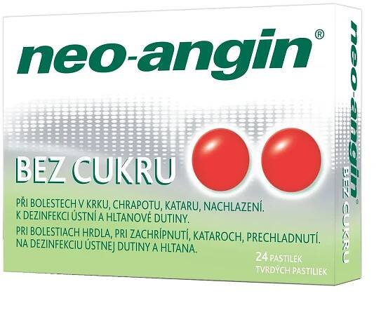 Neo-angin Bez cukru 24 pastilek