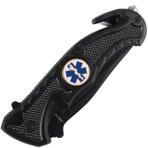 Nůž zavírací s klipsnou a řezákem RESCUE EMS