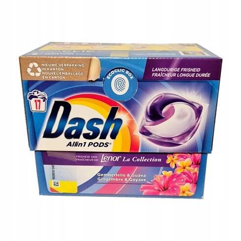 Dash All in1 Pods Lenor Gemberlelie & Guava kapsle na praní 17ks