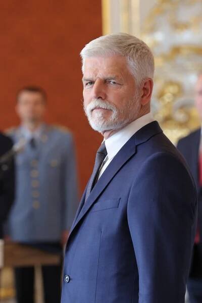 Prezident Petr Pavel na Hradě při jmenování ústavních soudců