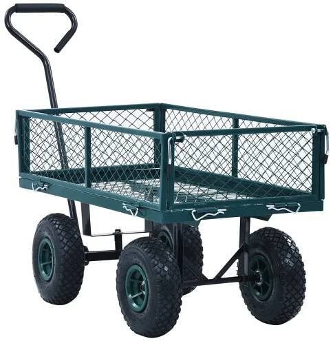 Zahradní ruční vozík zelený 250 kg Zelená 145509