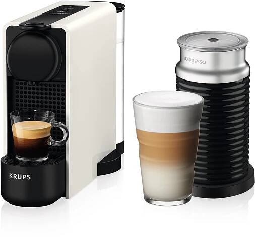 Nespresso Krups XN511110 Essenza Plus White & Aeroccino