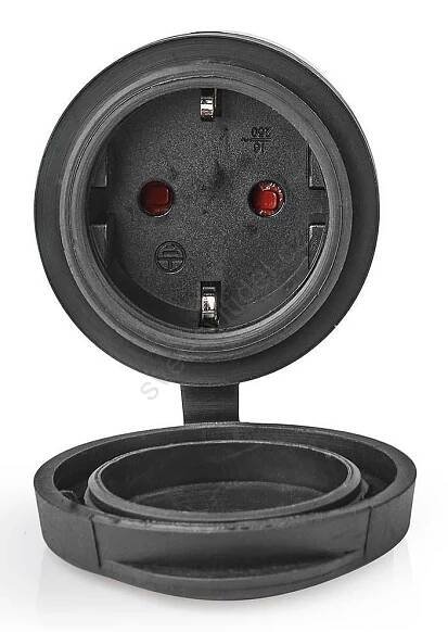 Chytrá zásuvka 3680W/230V/Schuko Typ F/16A Wi-Fi IP44 černá