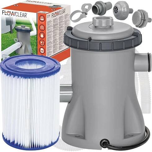 FILTRAČNÍ ČERPADLO DO BAZÉNU 1249 L/h BESTWAY + FILTR BONUS sada