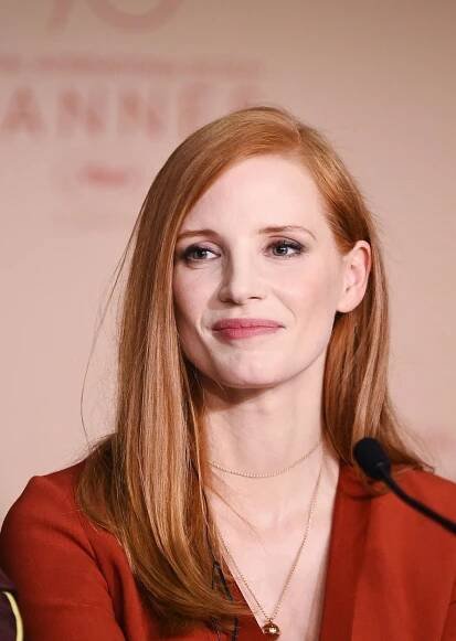 Jessica Chastain – Forehead, Cheek, Skin, Lip, Chin, Hair…