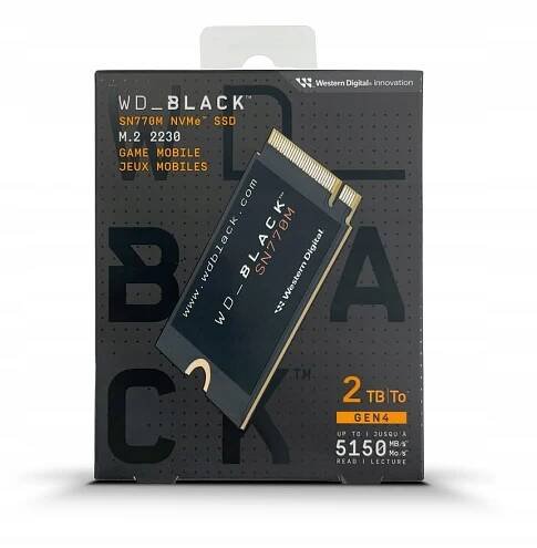 SSD disk WD Black SN770M 2TB M.2 2230 NVMe PCIe Gen4 (5150/4850 MB/s) Výrobca Western Digital