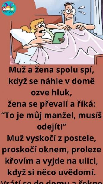 Vtip Dne: Muž a žena spolu spí