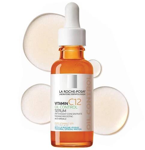 La Roche-Posay Pure 12% Vitamin C Serum For Face With Hyaluronic Acid & Salicylic Acid, Hydrating Face Serum, Boost Radiance & Reduce Wrinkles, **NEW**