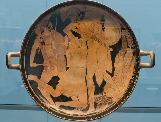 Achilles killing Penthesilea. Munich, State Antique Collection (München, Staatliche Antikensammlungen)