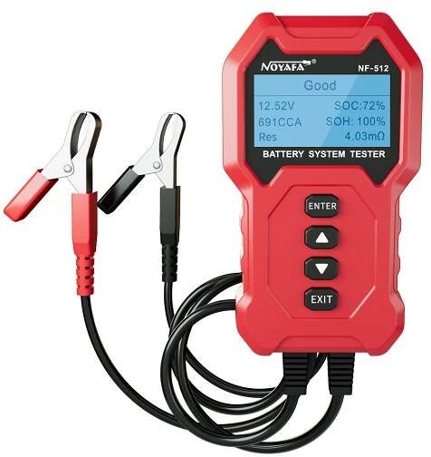 Automobilový tester akumulátoru Noyafa 12V s displejem 5Ah-200Ah