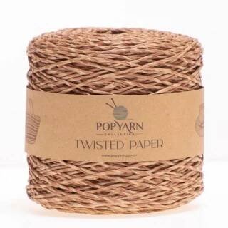 Popyarn papírová příze Twisted Paper B509 - hnědá
