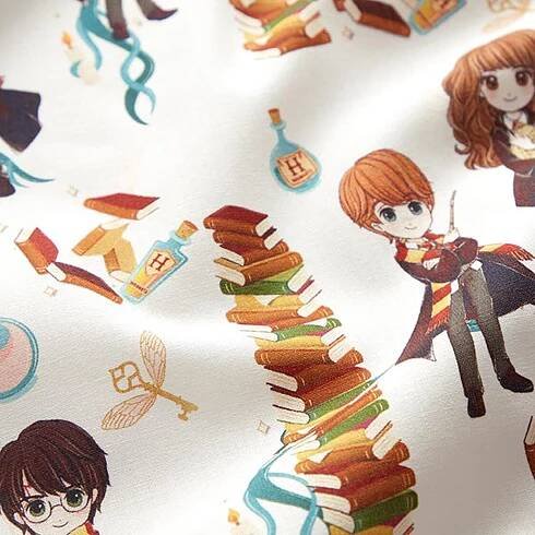 Bavlněný popelín, licenční látka, Harry Potter svazek knih