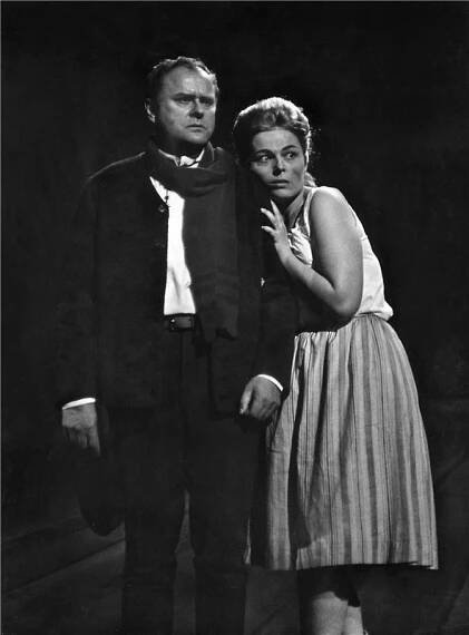 Její pastorkyňa - 30.05.1969, Ivo Žídek (Laca Klemeň), Eva Zikmundová (Jenůfa) Foto: Jaromír Svoboda