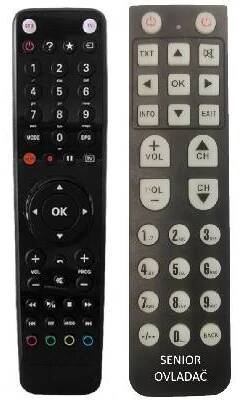 Emerx Philips RC242 NÁHRADNÍ dálkový ovladač pro seniory pro O2 set-top-box
