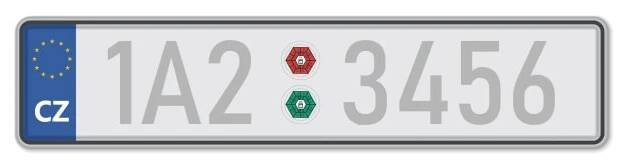 Jaké informace jsou uvedeny na registrační značce?