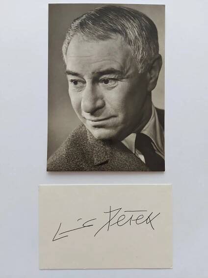 Ladislav Pešek - originální autogram na kartě + pohlednice